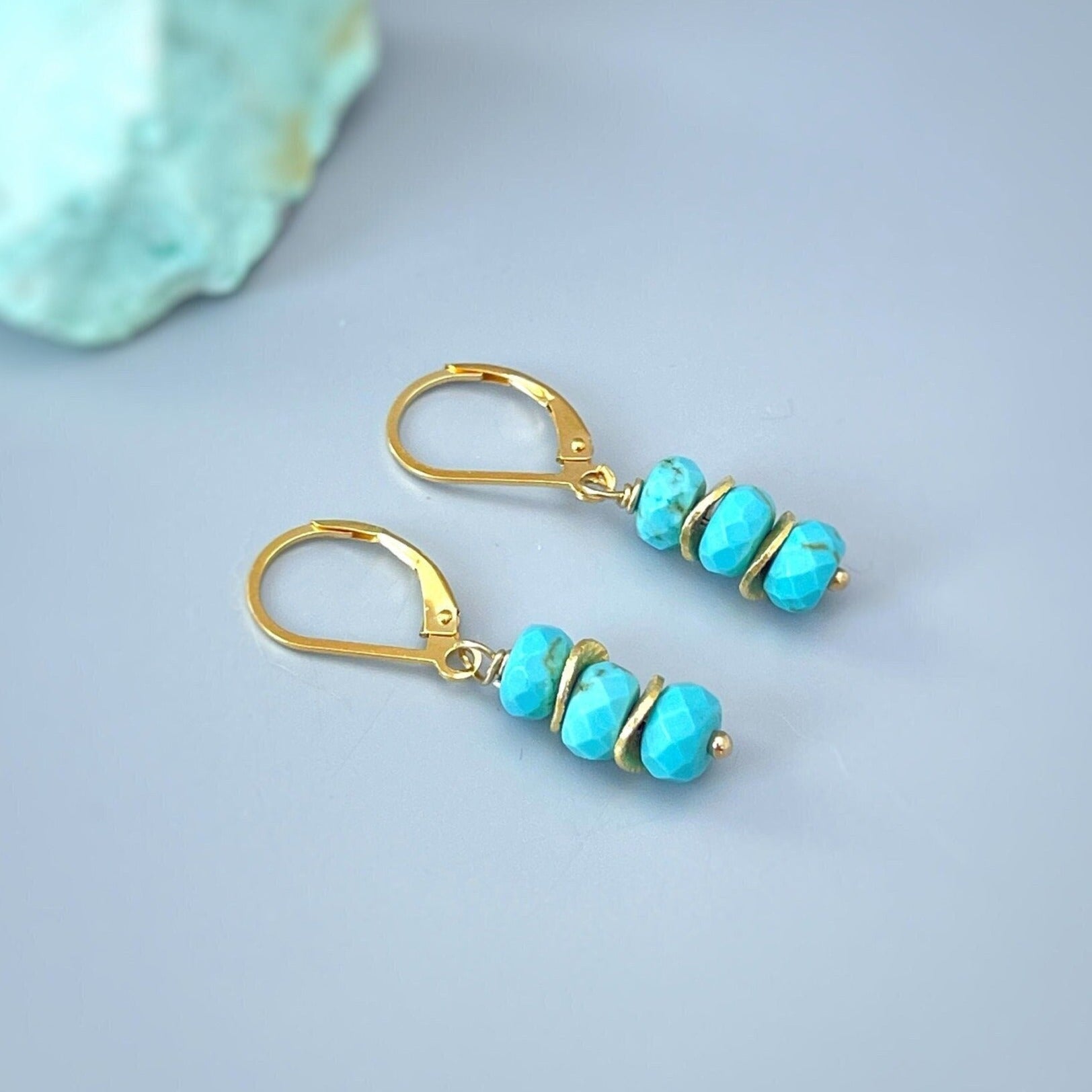 Turquoise Earrings Boho Drop Earrings Turquoise Earrings Dangle