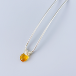 Genuine Citrine Gemstone Silver Hair Pin Luxury Gold Hair Fork