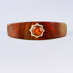 Genuine Baltic Amber Gemstone Barrette, Cocobolo Rosewood luxury hair clip