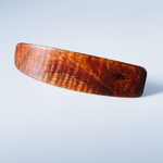 Medium Curly Koa wood barrette,  AAA wood hair clip,  fine hair barrette, wooden barrette,