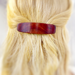 Large Curly Koa Wood barrette, Luxury  Hawaiian wood 5th Anniversary Gift