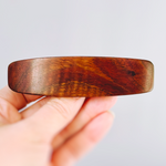 Large Curly Koa Wood barrette, Luxury  Hawaiian wood 5th Anniversary Gift