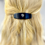 Ebony Wood Opal Sterling Silver Gemstone Barrette Small