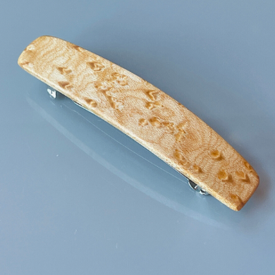 Wood Hair Clip Large Birdseye Maple Wooden Hair Barrette for Thick Hair long hair claw Handmade hair accessory gift for wife, girlfriend