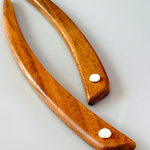 Walnut Sterling Silver and Rose Quartz  Wood Hair Sticks