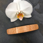 Large Curly Maple wooden barrette, wood hair clip, light wood barrette