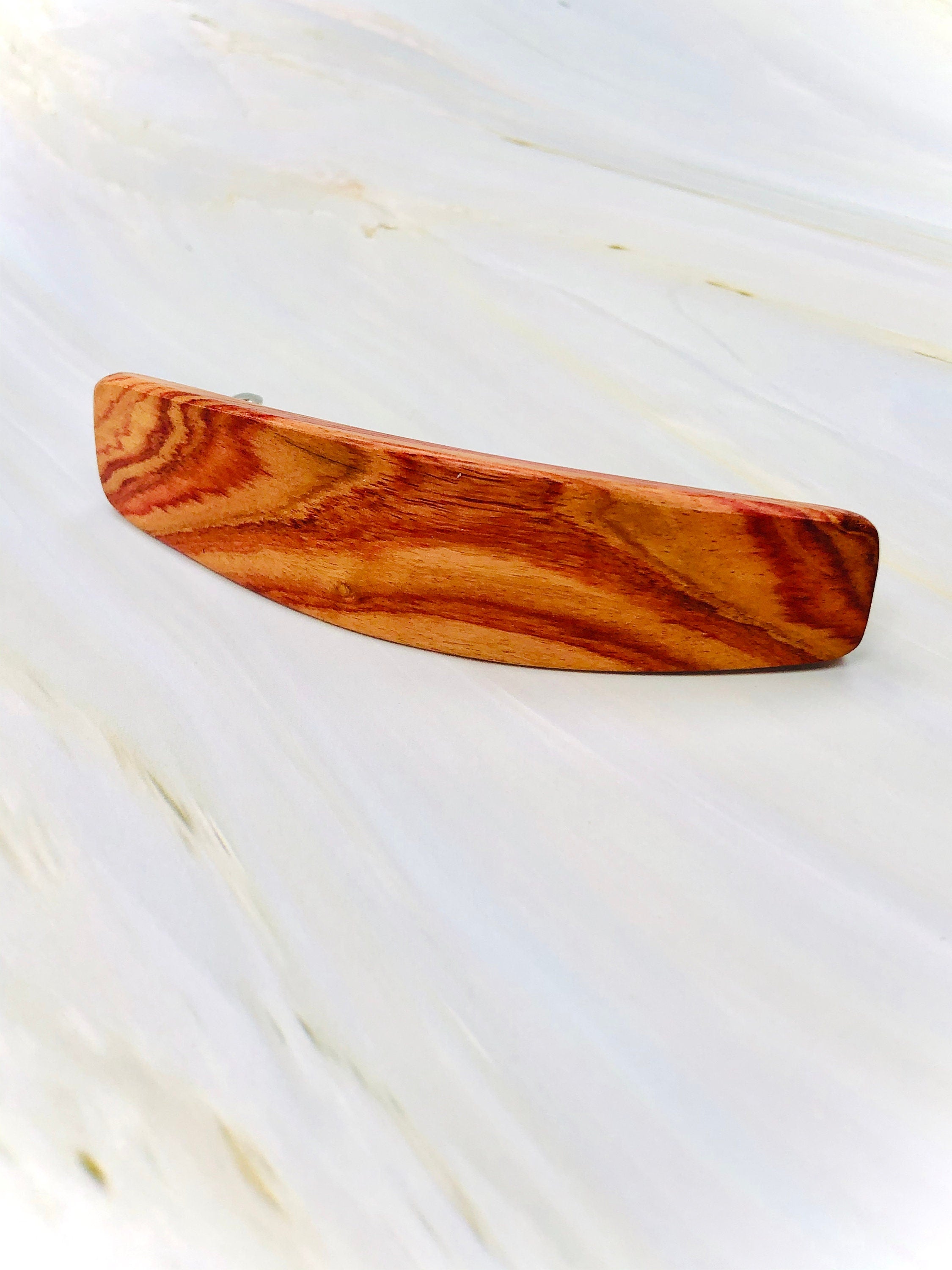 Large Hair Clip for Women Tulipwood Rosewood wooden barrette for long hair