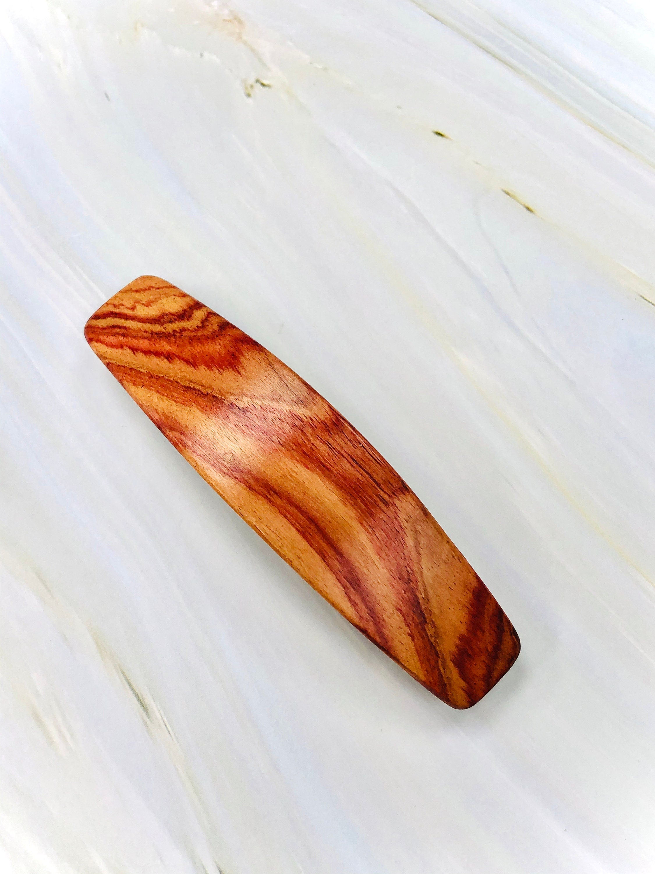 Large Hair Clip for Women Tulipwood Rosewood wooden barrette for long hair