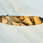 Large Spalted Maple barrette, light wood hair clip, wooden barrette,