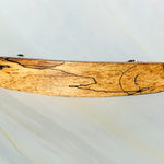 Large Spalted Maple barrette, light wood hair clip, wooden barrette,