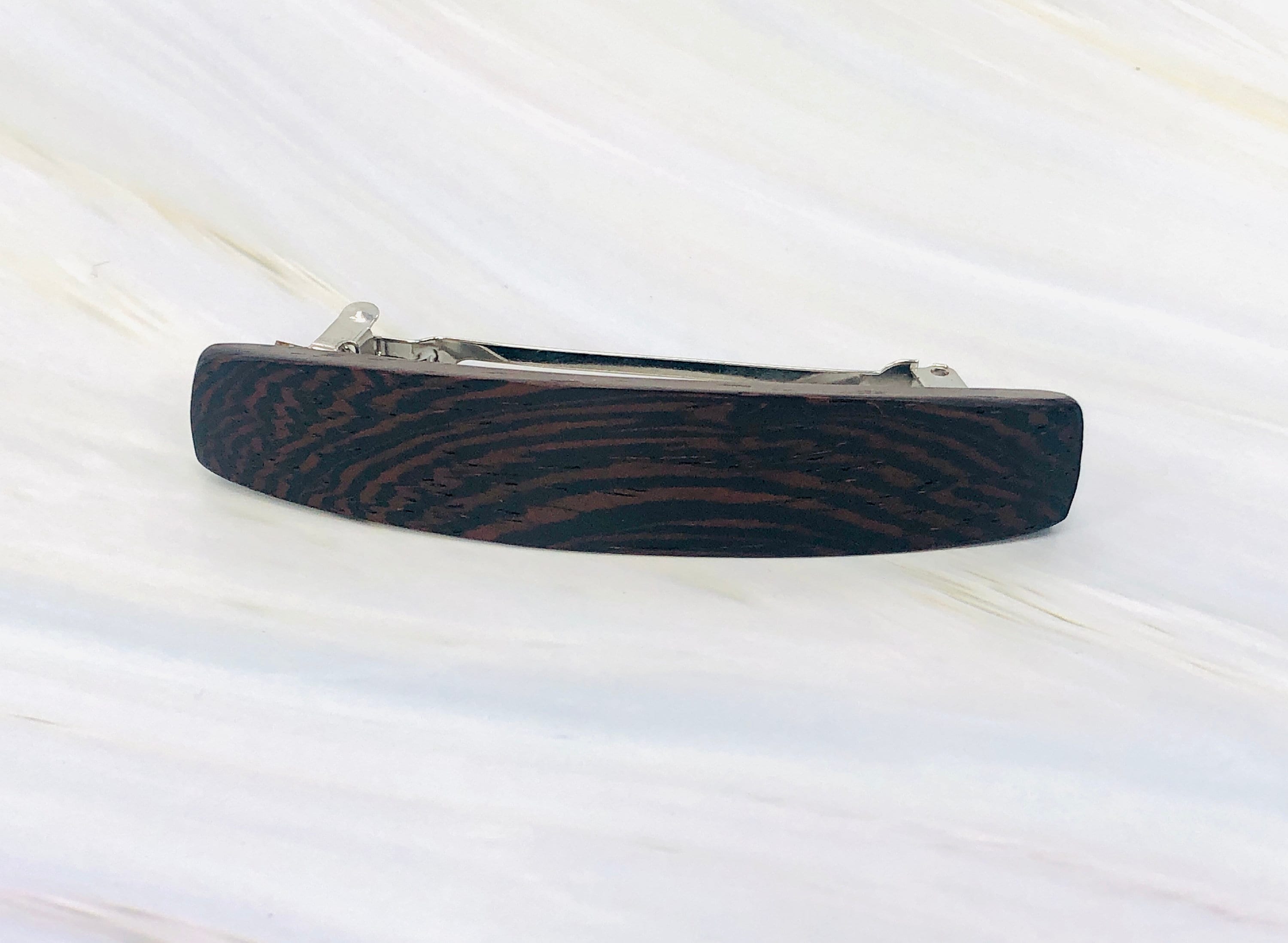 Hair Clip for thick hair XL Wenge wood barrette for women with long hair wood hair clip