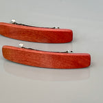 Cute Hair Clips for Women fine hair barrette set for long hair accessories Small Pink Ivory wood metal hair clip claw gift for girlfriend