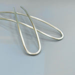 Featherweight Silver Metal Hair Pin, Minimalist Modern hair pins