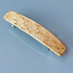 Medium Birdseye Maple light wood hair barrette, wood hair clip, wooden hair clip