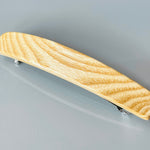 XL White Ash wood barrette, Light wood hair clip