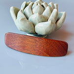 Medium Mahogany Wood Hair Barrette, red wood barrette, wooden barrette