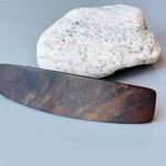 Hair Clip for Women Wood Barrette for long hair Walnut Burl Medium Minimalist Plain Hair Clip Claw Handmade elegant Wooden gift for Wife