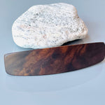 Hair Clip for Women Wood Barrette for long hair Walnut Burl Medium Minimalist Plain Hair Clip Claw Handmade elegant Wooden gift for Wife