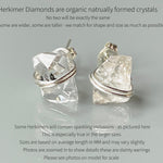 Herkimer Diamond earrings, Stud Earrings Raw Diamond Earrings, minimalist Crystal post earrings, gift for wife, girlfriend, bridesmaids