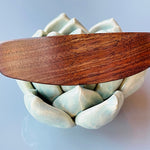 Medium Walnut Wood Barrette, Backyard Woods series wooden hair clip