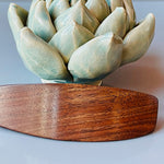 Medium Walnut Wood Barrette, Backyard Woods series wooden hair clip