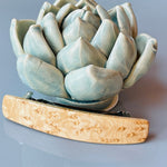 Medium Birdseye Maple light wood hair barrette, wood hair clip, wooden hair clip