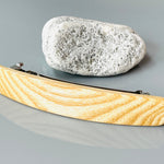 XL White Ash wood barrette, Light wood hair clip