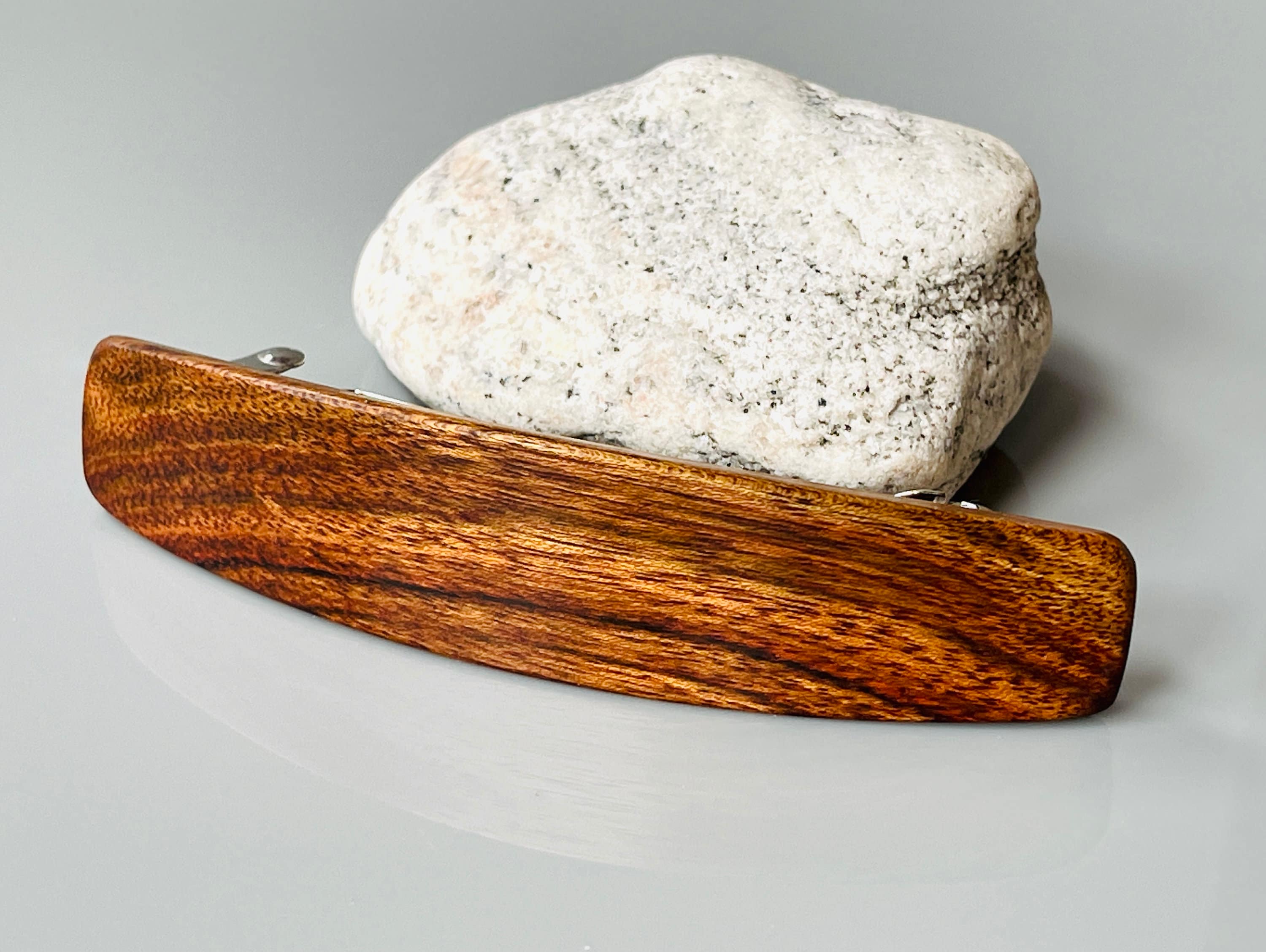 Medium Chechen wood hair barrette, wood hair clip, wooden barrette, wooden hair clip, fine hair barrette