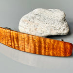 Large Curly Koa wood barrette, Luxury wood 5th Anniversary Gift Hawaiian