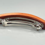 Medium Mahogany Wood Hair Barrette, red wood barrette, wooden barrette