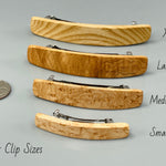 Medium Chechen wood hair barrette, wood hair clip, wooden barrette, wooden hair clip, fine hair barrette