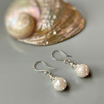 Facetted Pearl Earrings Dangle Sterling Silver