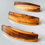 Long Hair Clip Large Tigerwood barrette for women with thick hair