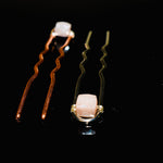 Rose Quartz Pink Gemstone Hair Pins Silver Bobby Pins