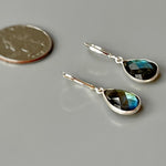 Labradorite earrings Sterling Silver, Gold