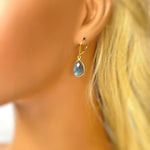 Labradorite earrings 14k Gold Bezel