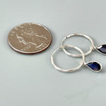 Iolite Hoop earrings Sterling Silver