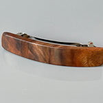Large Curly Walnut Wood Hair Clip Barrette for Thick Hair