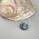 Abalone floating gemstone Solitaire Necklace