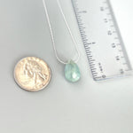 Aquamarine Necklace Sterling Silver