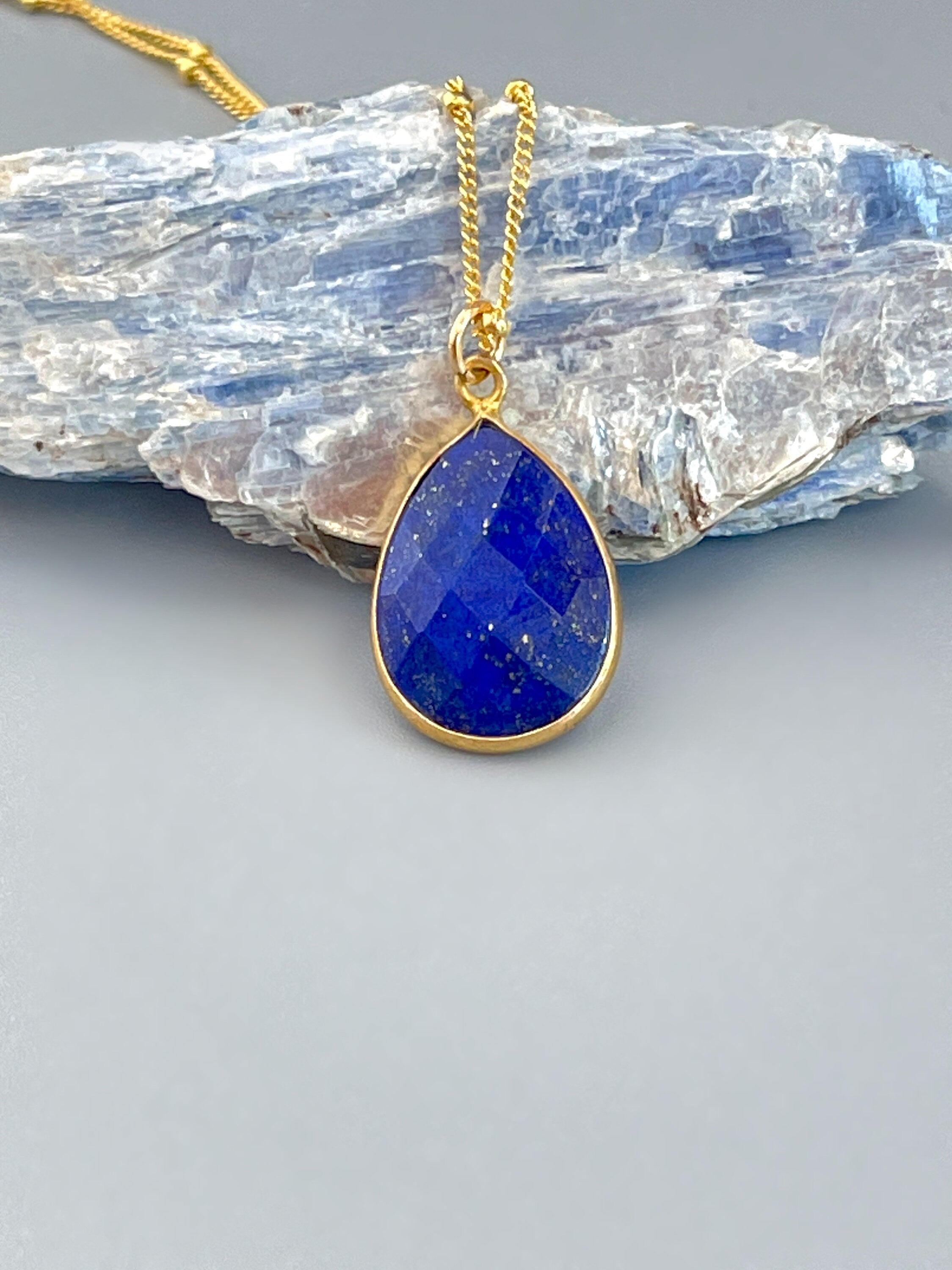 Gold Lapis Necklace