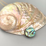 Abalone floating gemstone Solitaire Necklace