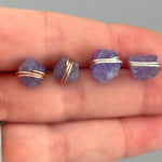 Raw Tanzanite Stud Earrings Organic Gemstone Stud Earrings