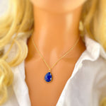 Gold Lapis Necklace