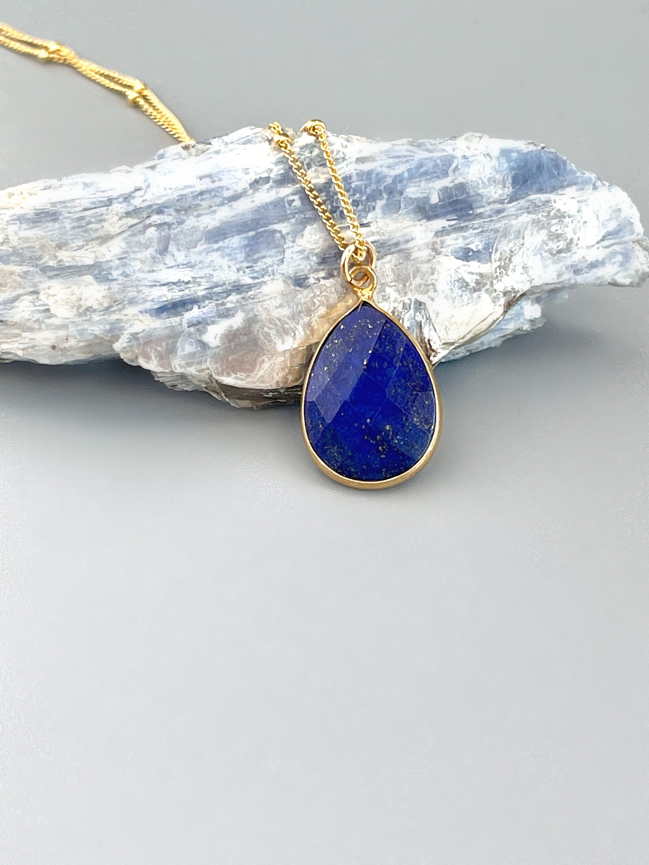 Gold Lapis Necklace