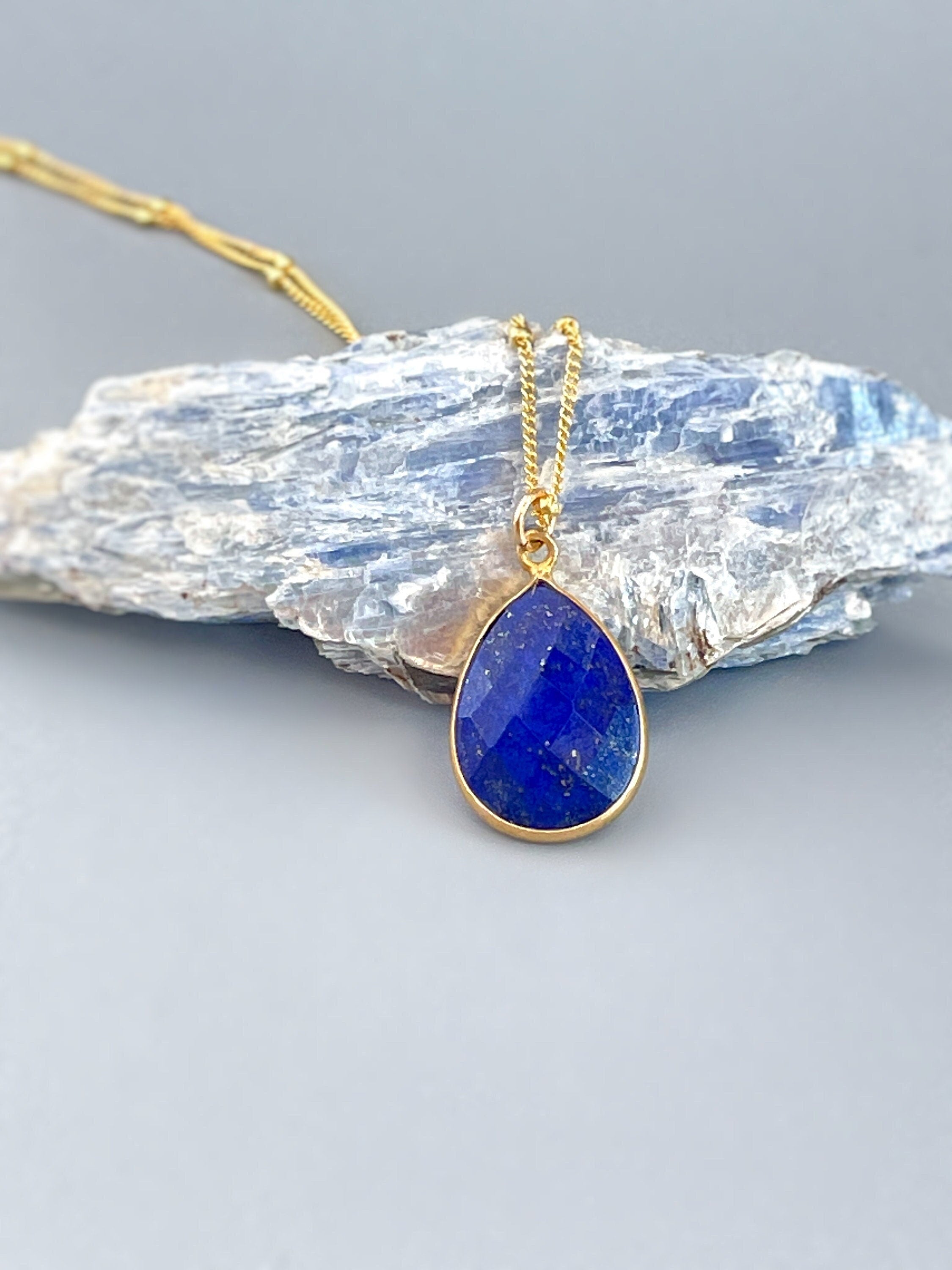 Gold Lapis Necklace