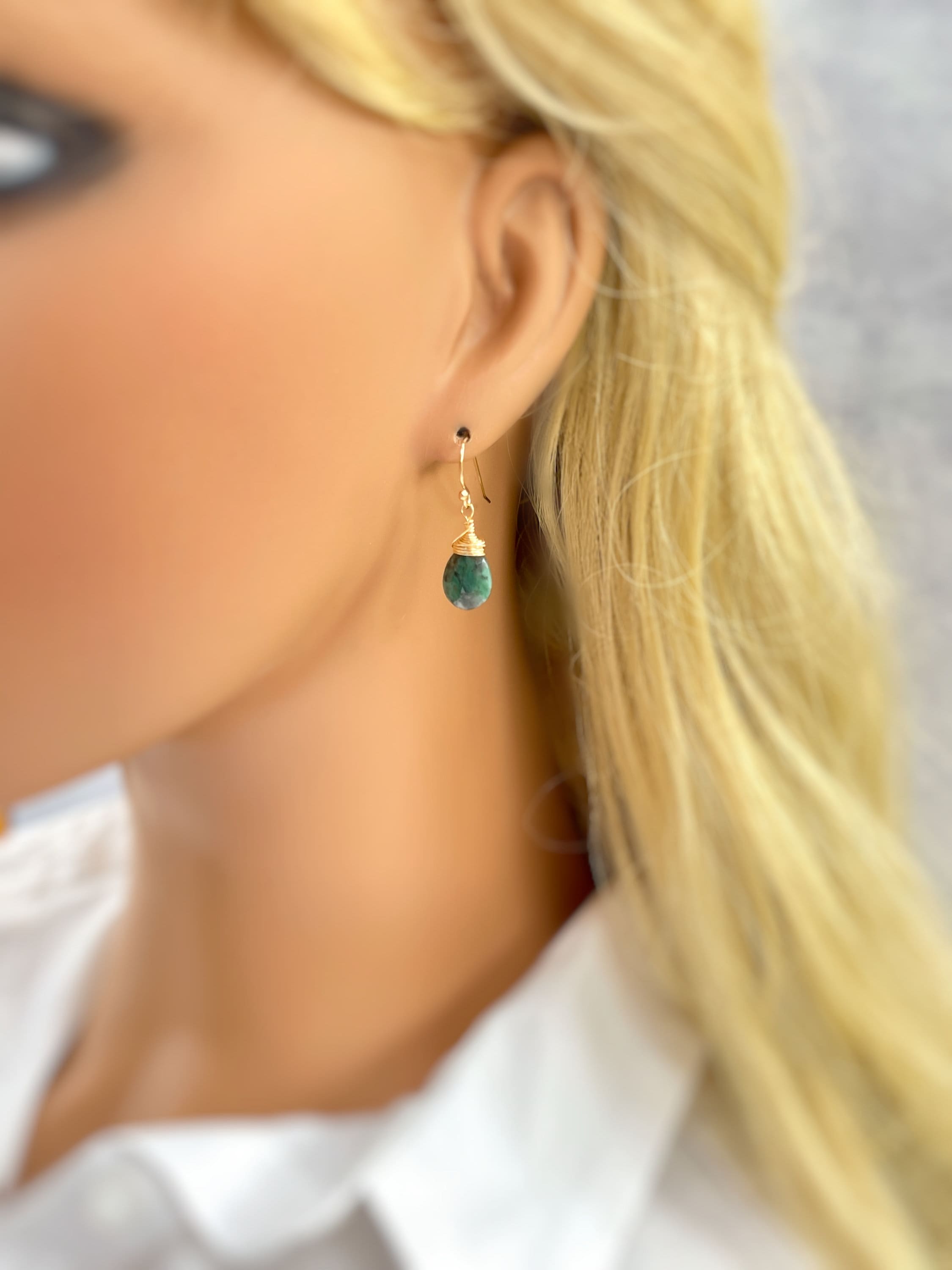 Emerald Drop Earrings