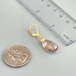 Ametrine Earrings Solid 14k Gold, Rose Gold
