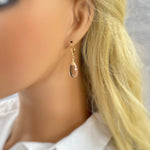 Ametrine Earrings Solid 14k Gold, Rose Gold