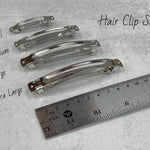 Large Curly Maple wooden barrette, wood hair clip, light wood barrette